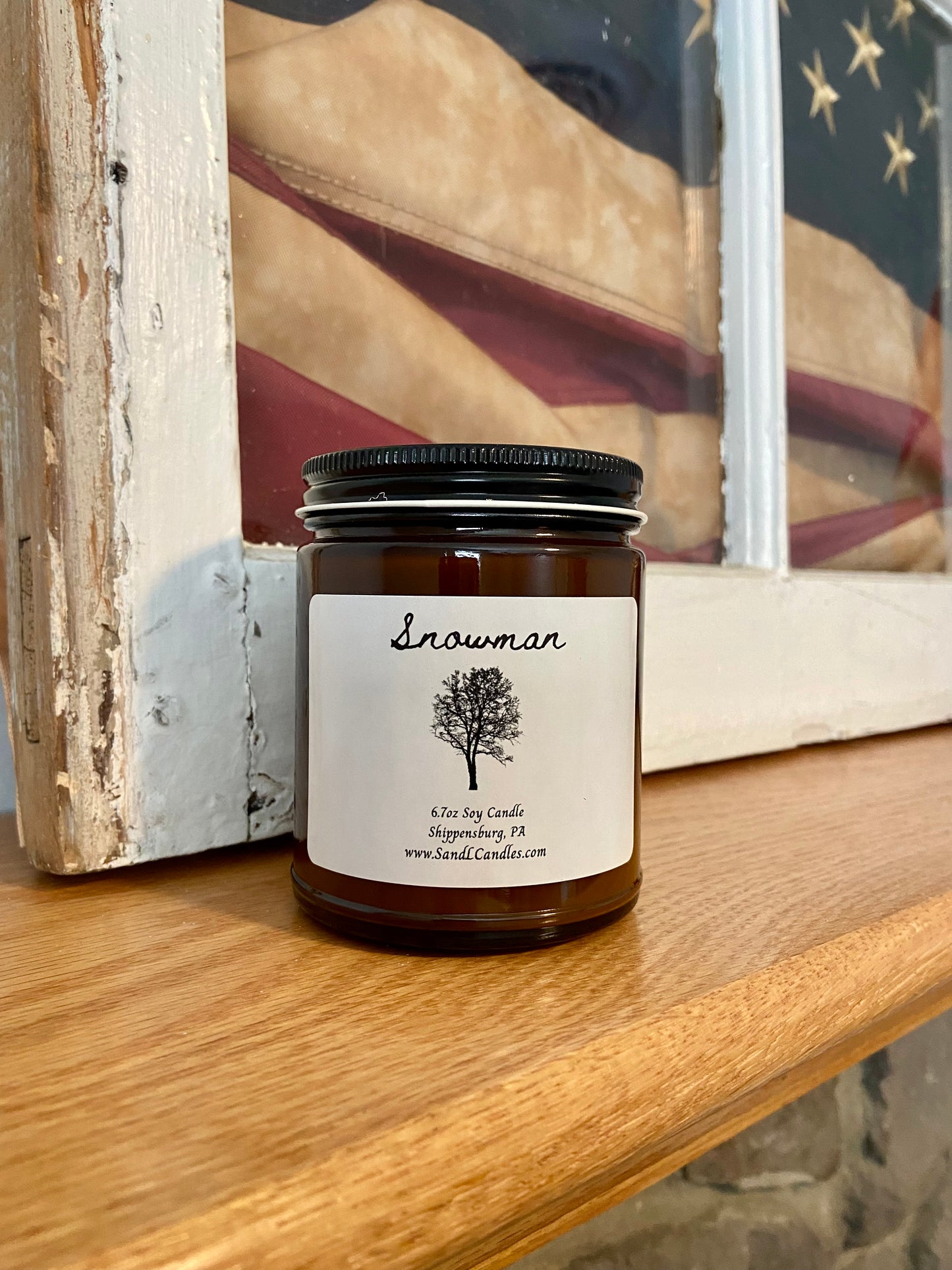 Snowman Single Wick Soy Candle