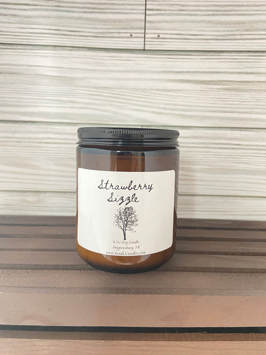 Strawberry Sizzle Single Wick Soy Candle
