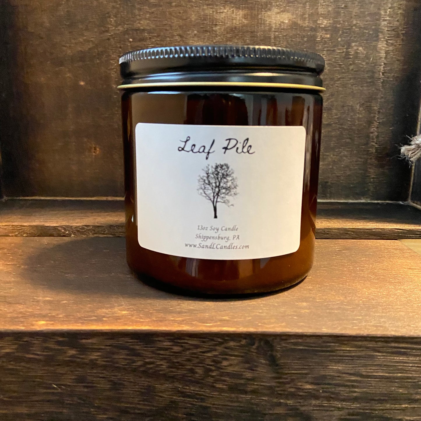 Leaf Pile Double Wick Soy Candle