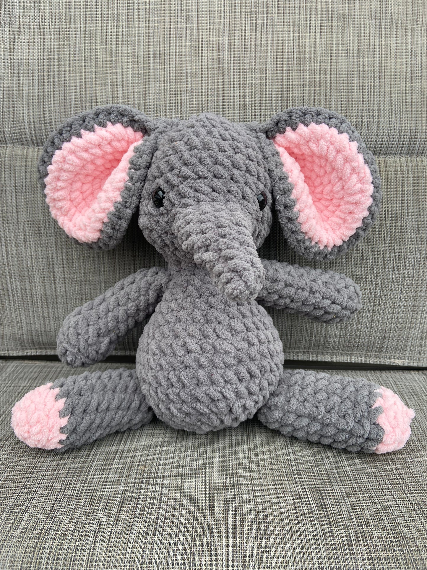 Handmade Crochet Elephant: Adorable and Soft Plush Toy for Kids