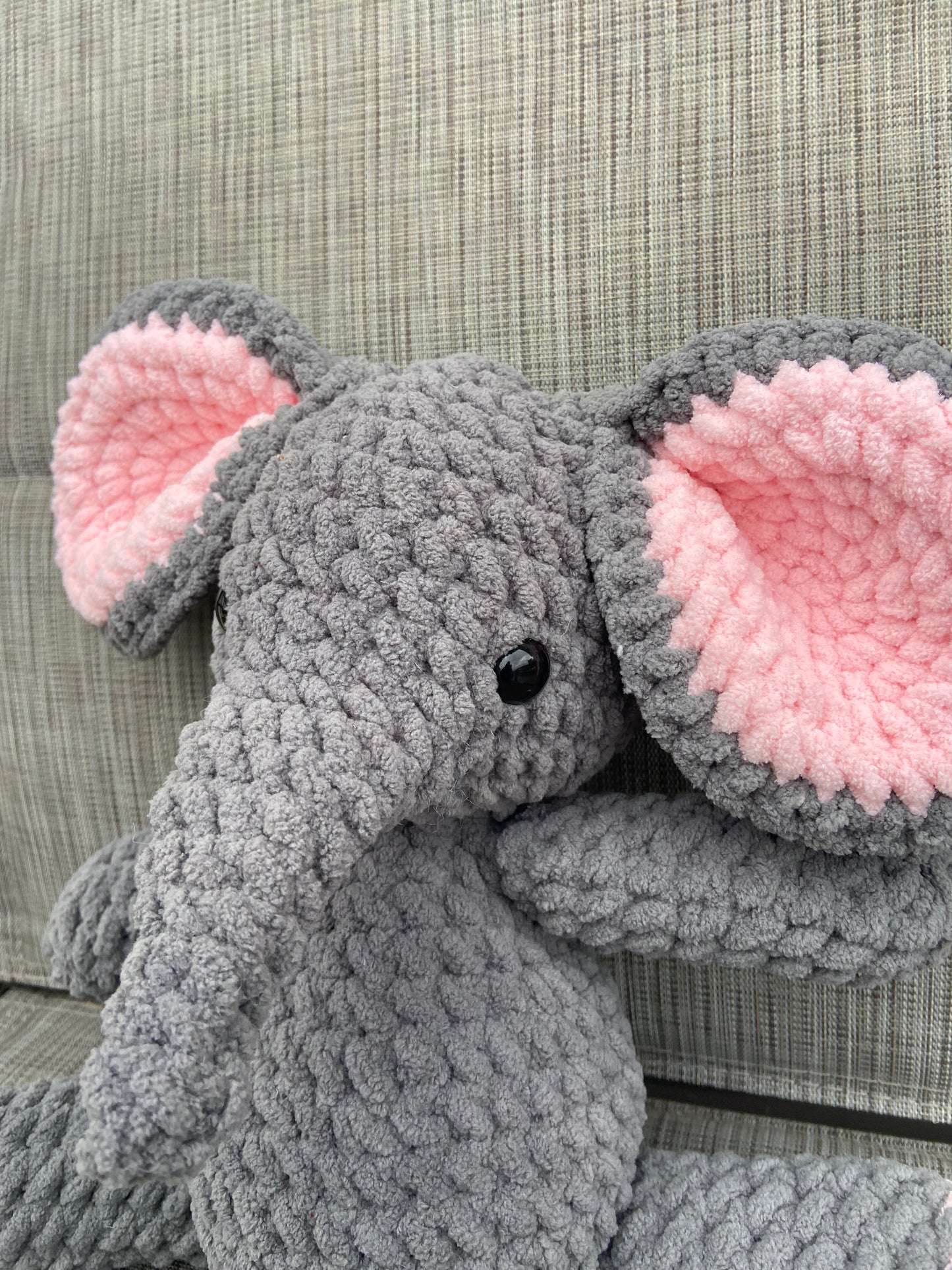 Handmade Crochet Elephant: Adorable and Soft Plush Toy for Kids