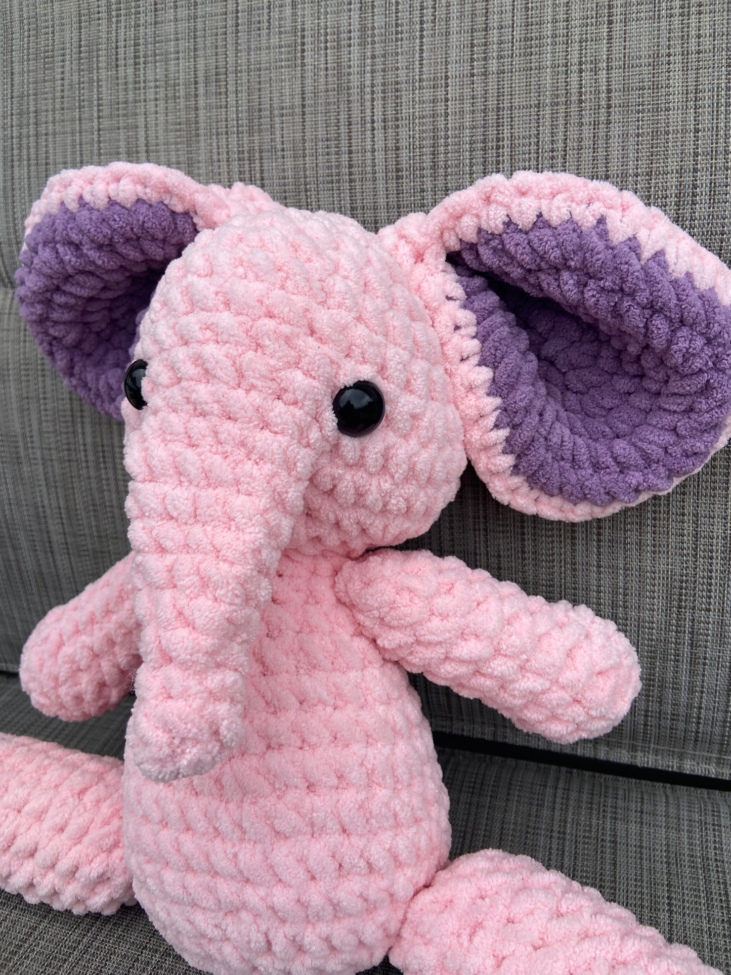 Handmade Crochet Pink Elephant: Charming and Cuddly Plush Toy for Kids