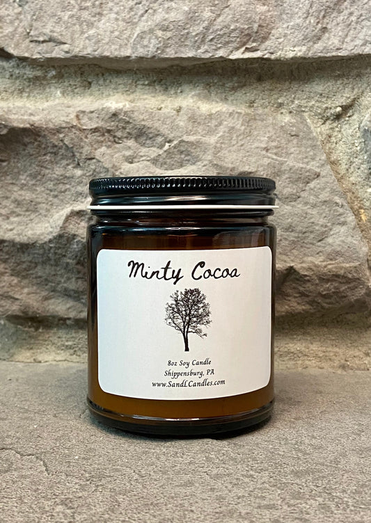 Minty Mocha Single Wick Soy Candle